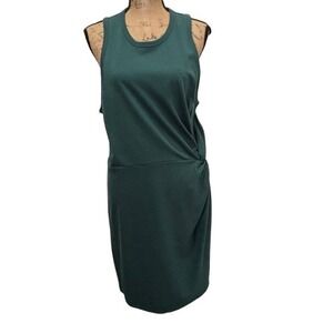 NWT Ted Baker London Livviaa Knot Front Jersey Dress Dark Green‎ US Size 14 (6)